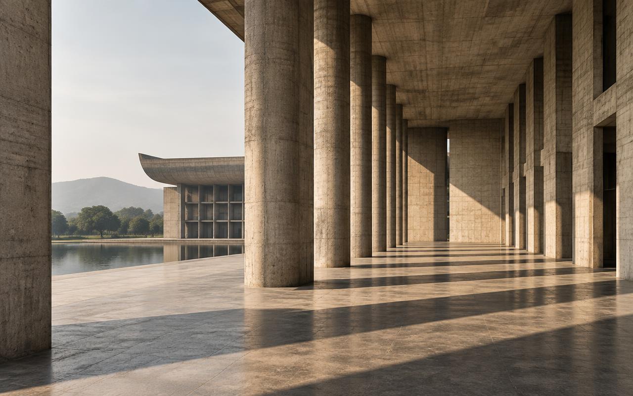 Colonnade at Chandigarh's Capitol Complex